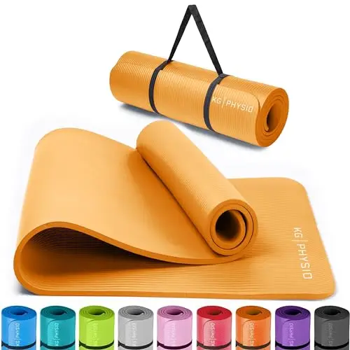 Esterilla Yoga Antideslizante 8mm – Esterilla Fitness y Pilates Extra Gruesa 183x60 cm con Correa de Transporte, Colchoneta Yoga Cómoda para Gimnasio y Entrenamiento en Casa (NBR)