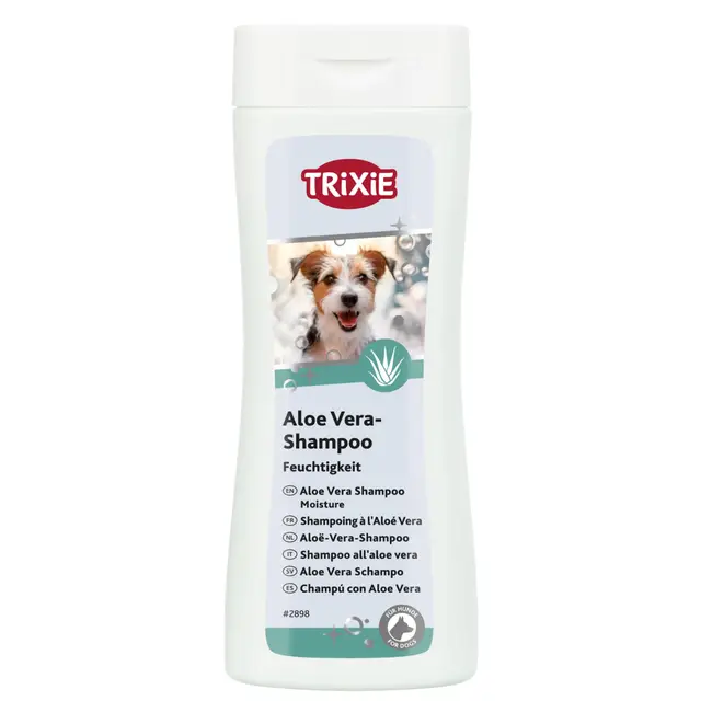Trixie - Champú con Aloe Vera 250 ml para Perros, Higienizante y Suave, Calma la Piel Sensible y Aporta Hidratación Natural, Cuidado y Limpieza Eficaz