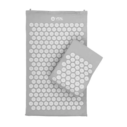 Bodhi VITAL Juego de alfombrillas de acupresión | esterilla de masaje y almohada con bolsa | cojín para automasaje | Esterilla de relajación contra el cuello y el dolor de espalda | Esterilla Fakir