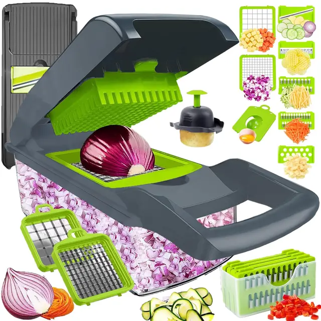 Multifuncional Mandolina de Cocina Profesional, Cortador Picadora Rallador Rayadore Corta Chopper Manual de Verdura Patatas Fritas Vegetable, Utensilio Accesorio Aadget Originale de Hogar Cozinha