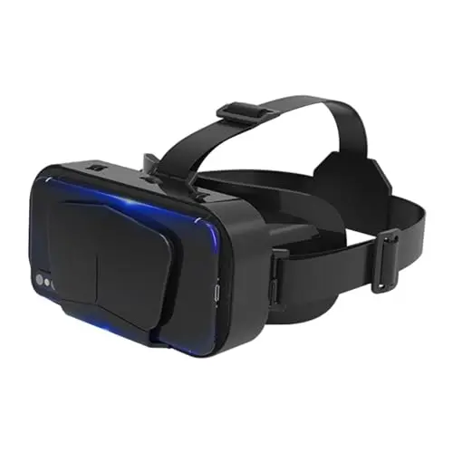 An-Ti Gafas VR 3D con auriculares 360°, pantalla grande, luz azul, distancia pupilaria ajustable