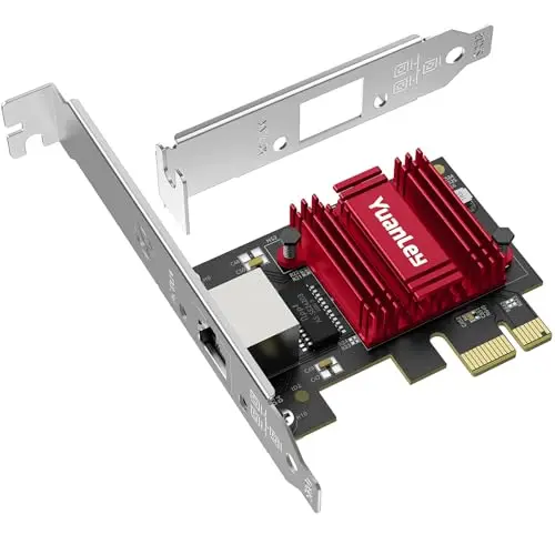 Tarjeta de Red 2,5G, Adaptador Ethernet PCIe 2,5Gb YuanLey con Realtek RTL8125B, Tarjeta LAN PCI Express a RJ45, Nic de 2500Mbps para Windows/Linux/macOS, Compatible con Ranura X1/X4/X8/X16
