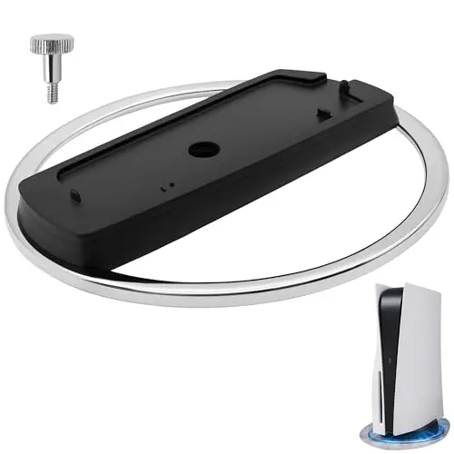 Soporte Vertical para Consola, Base Estable Compatible con PS5 / PS5 Slim / PS5 Pro, Soporte Negro con Almohadillas Antideslizantes, Ahorra Espacio y Mejora la Disipación de Calor