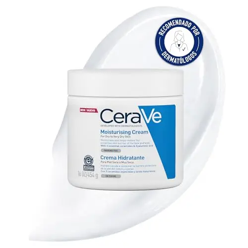 CeraVe Crema Hidratante para Rostro y Cuerpo, Idónea para Piel Seca a Muy Seca, Hidrata y Restaura la Barrera de la Piel, Enriquecida Con Ceramidas Esenciales y Ácido Hialurónico