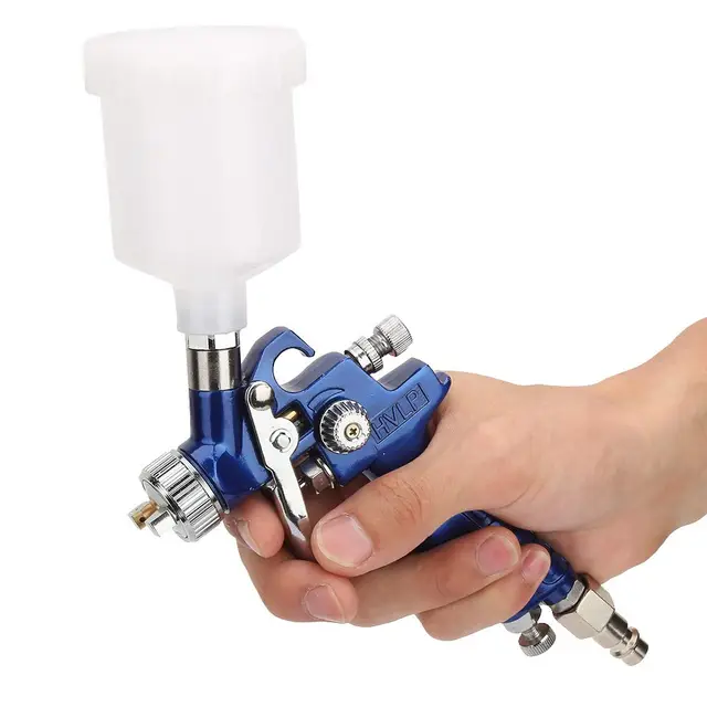 Aerógrafo versátil Conjunto de Coches Pistola de Pintura al óleo neumática Gravedad aerógrafo Europeo Tipo Conector(0.8mm)