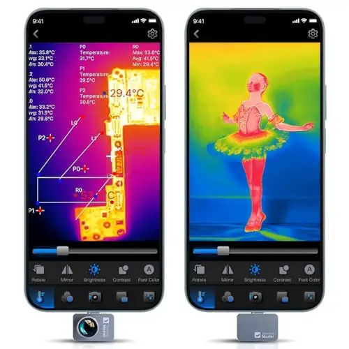 Thermal Master Cámara térmica P2 Pro para Android movil, Infrarrojo con Lente Macro, resolución superfina IR 512 x 384, medición de Temperatura hasta 600 ºC, Zoom de 15 aumentos, diminuta, 9 g