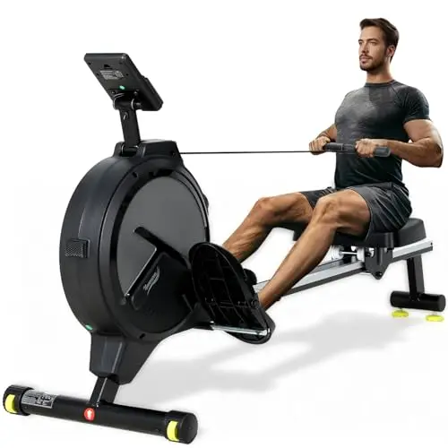 Máquina de Remo para casa, Máquina Remo casa con 16 Niveles de Resistencia, Pantalla LCD, Rowing Machine Magnético súper silenciosa, Nuevo Diseño, Mquina De Remo Profesional Gym En Casa