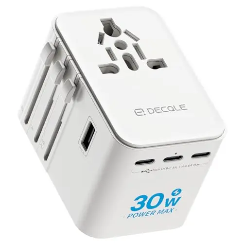 decqle adaptador viaje universal 30w