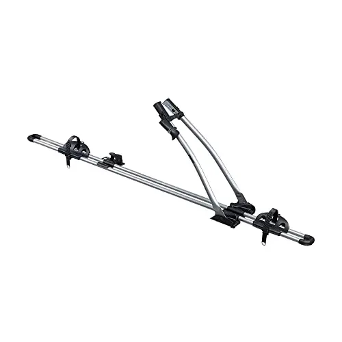 Thule FreeRide, Portabicicletas vertical, funcional y fácil de usar, que satisface las necesidades básicas, plata (TH532002)