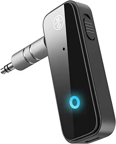 Receptor Bluetooth Coche Adaptador Coche Audio,transmisor aux Bluetooth5.0 Jack 3en1 3.5mm Dual Reducción de Ruido para TV Altavoces PC Auriculares