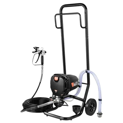 VEVOR Pulverizador de pintura sin aire enrollable 750W 3000psi pulverizadores de pintura Máquina de pintura en aerosol Sistema de pulverizador de pintura sin aire de alta presión con manguera de 7,6 m