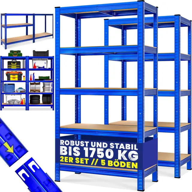 deuba estantería metálica 875kg 5