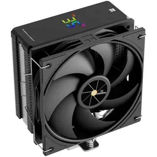 Thermalright Assassin X 120R Enfriador de CPU Negro Digital, Cubierta superior de pantalla digital,Enfriamiento de disipador de calor de computadora, Soporte AM4/AM5,Intel LGA1851/1700/115X/1200