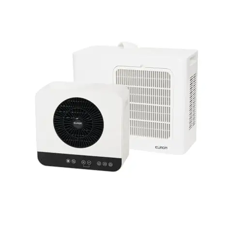 Eurom Split AC3501 Aire Acondicionado Con Wifi + Aplicación Para Caravanas, Camping, Barco, Autobús | Móvil Con 3500 BTU, Capacidad de Refrigeración Máx. 24 m³