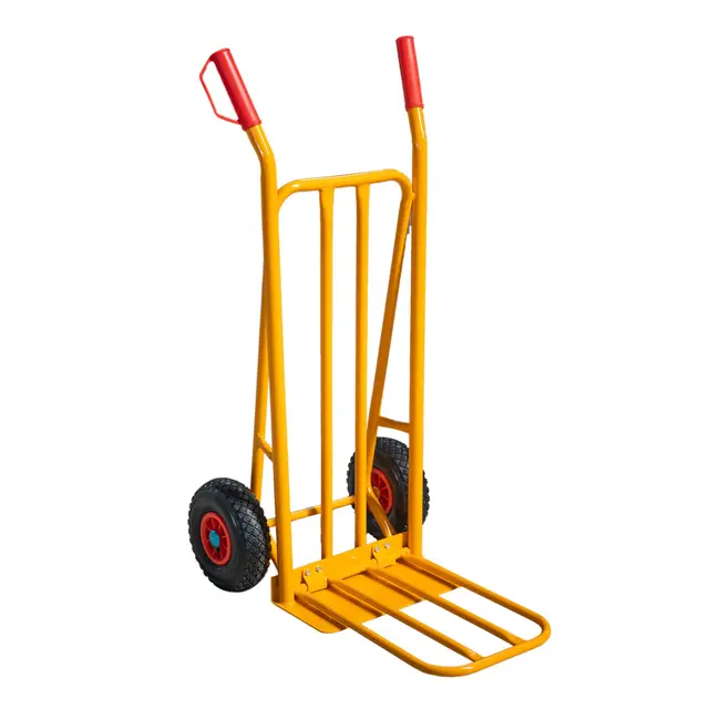 Cofan Carretilla Plegable | Carretilla almacén | Carretilla de Mano | Pala Ancha | Capacidad de Carga máxima: 300 kg | Ruedas neumáticas | Peso: 12 kg | Medidas: 1160 x 510 x 780 mm