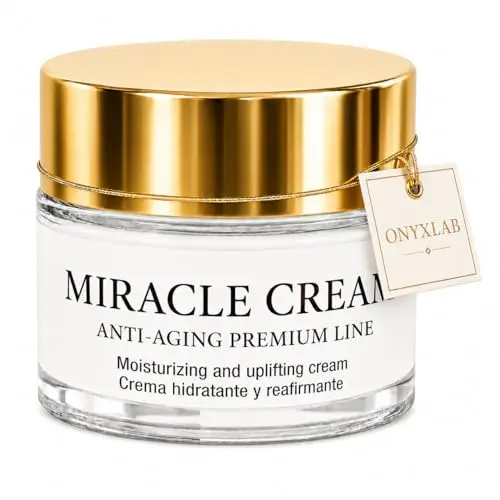 Crema Facial Miracle 40+ Efecto Lifting Inmediato y Tensor con Ácido Hialurónico, Péptidos y Manteca de Karité – Reafirmante e Hidratante, Antiedad Día y Noche, 50 ml, Hecho en España