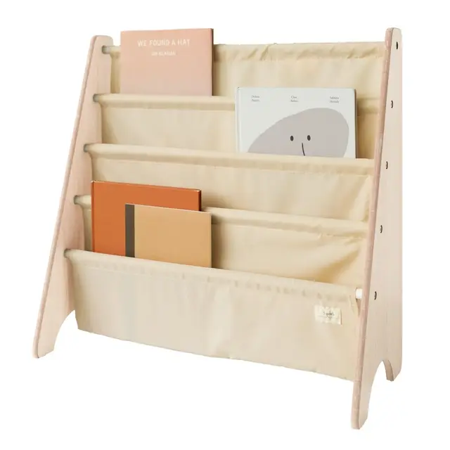 3 Sprouts - Estantería Infantil - Librería Montessori para Niños, Organizador de Libros y Juguetes - Beige