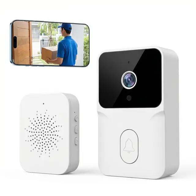 Timbre de vídeo WiFi 1080P con cámara y visión Nocturna, Audio bidireccional, instalación fácil, detección de Movimiento,Seguridad Inteligente para el hogar,Se Requiere suscripción