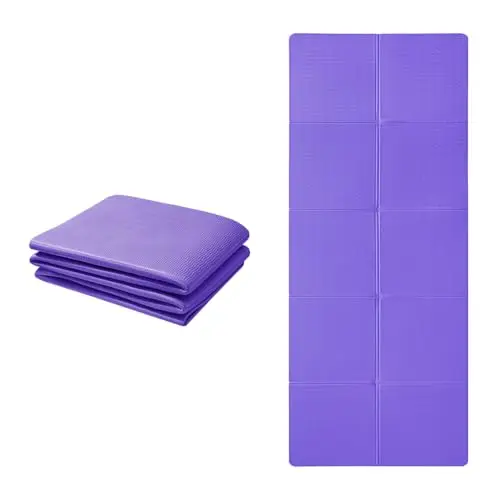 Good Nite Esterilla de Yoga Plegable, Antideslizante, portátil, Ligera, para Gimnasio, Pilates, Deportes, Viajes, Ejercicio, para Mujeres y Hombres, 183 x 61 x 0,6 cm