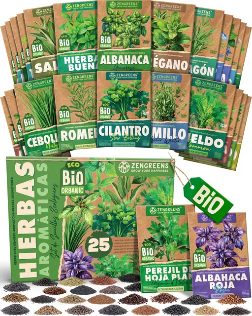 zengreens set semillas hierbas