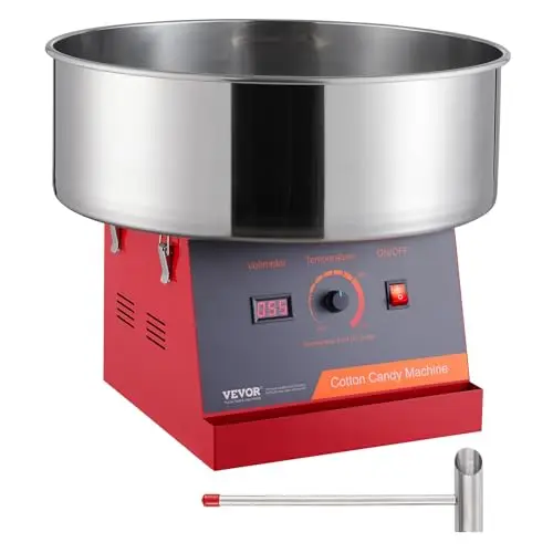 VEVOR Máquina de Algodón de Azúcar Eléctrica 1000 W Roja