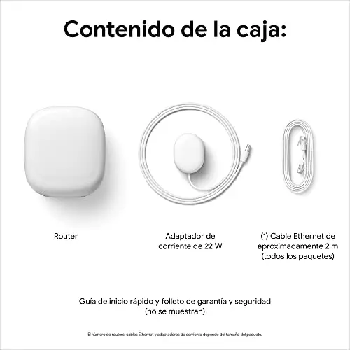Google Nest WiFi Pro, Sistema de Wi-Fi 6E Para el Hogar Con Buena Velocidad y Cobertura, Router en Malla, Nieve, 2 Piezas