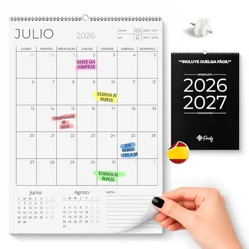 finoly calendario pared 2026 vertical