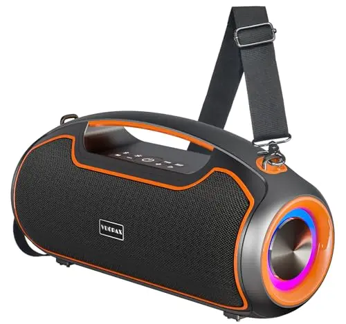 Altavoz Bluetooth Potente Portátil Mejores Altavoz Exterior Bluetooth Speaker Potencia pico de 200W, resistencia al agua IP65, 2 * Subwoofer aumentar TWS/TF/USB/AUX, ideal para el hogar/reuniones