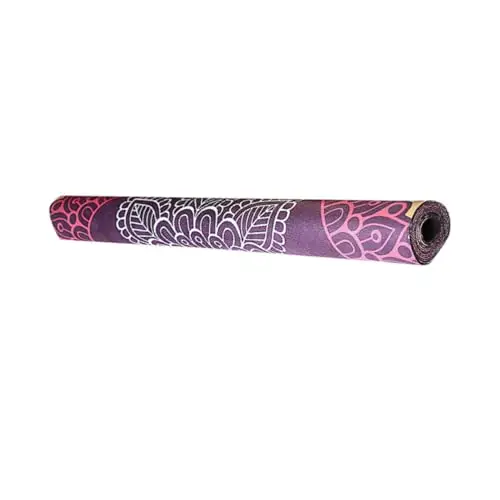 PRETYZOOM Esterilla de Yoga Ecológica Antideslizante de Gamuza y Goma y Absorbente de Sudor Grosor de 1,5 Mm Varios estilos Adecuado para Yoga y Fitness para Entrenamiento Varios estilos