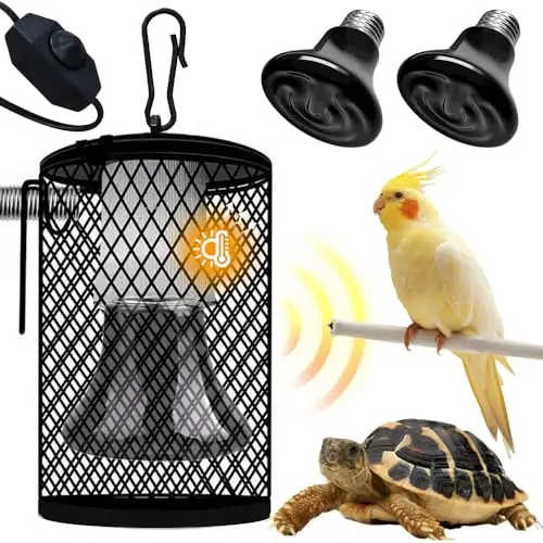 Lámpara de Calor Para Reptiles,Vombilla c Alor pollitos,Lámpara de Calentamiento tTortuga,Reptiles, tortugas, Quelonios, Lagartijas, Polluelos, Lámpara Calefactora para Animales de Criadero
