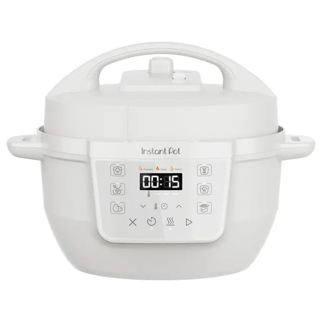 Instant Pot Olla Multifunción, 3,8 l, 7 en 1, Cocción Inteligente Multicocción: Olla a Presión, Cocción lenta, Arrocera, Sartén, Yogurtera, Vaporera y Calentador de Alimentos, Sal Marina Blanco