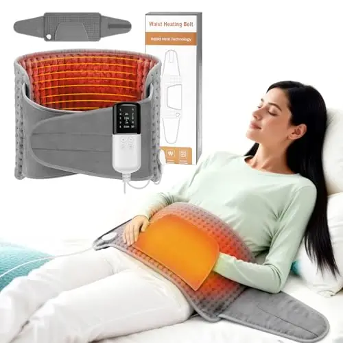 Manta Electrica 125X30 cm Almohadilla Eléctrica para la Espalda,Esterilla Electrica con 10-Temperatura, 4 Configuraciones de Tiempo,para la Espalda, Cintura, Vientre, Piernas,Lavable en la lavadora