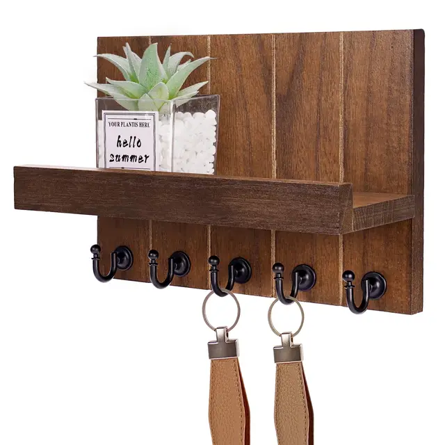 kldgris kld008 colgador llaves madera