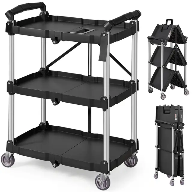 vevor carrito servicio 3 estantes