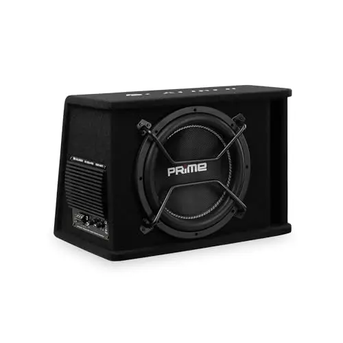Caliber BC112SA-PRO - Juego Activo de subwoofer para Coche, Caja de Graves de 12 Pulgadas con Amplificador, 500 W RMS, Potencia máxima de 1000 W, Juego de Altavoces Activos para Coche, Color Negro