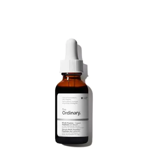 The Ordinary Multi-Peptide + Copper Peptides 1% Serum, Fórmula con Multipéptidos y Péptidos de Cobre, Sérum antiedad para las líneas de expresión y la elasticidad de la piel, 30 ml