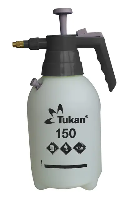 Tukan Pulverizador Gloria 1,5L | Presión hasta 3 Bar | Versátil para Cuidado de Plantas y Limpieza | Boquilla Ajustable de latón | Diseño ergonómico | Rociado eficiente para hogar y jardín