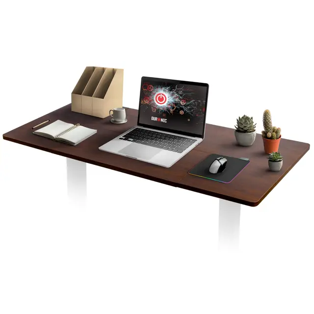 Duronic TT160 WT Tablero de Escritorio sin Patas | 160 x 60 x 1,9 cm | Tablero de Mesa para Escritorio casa, Home Office u Oficina | Ideal para Puesto de Trabajo Altura Regulable | Color Madera Nogal