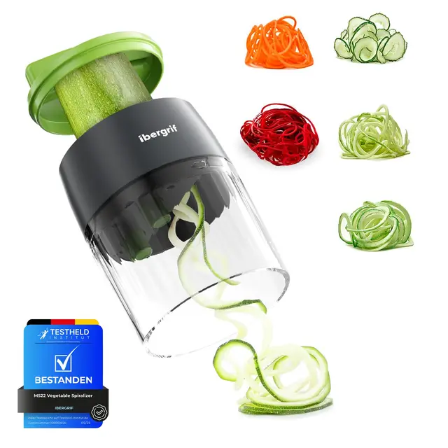 Ibergrif M522 Espiralizador de Verduras 4 en 1