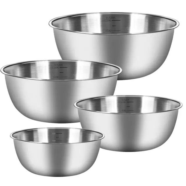 chuner set 4 ensaladeras acero