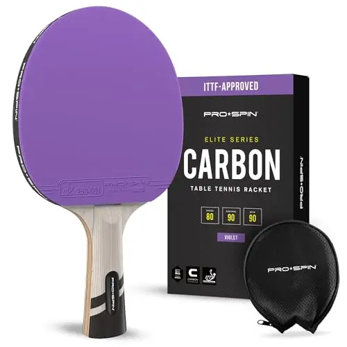 pro-spin pala ping pong carbono ittf