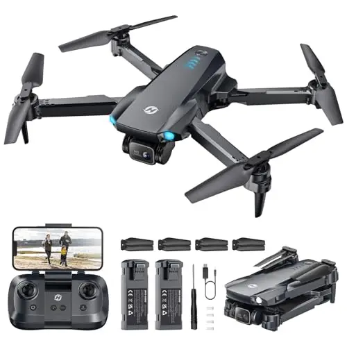Dron plegable Holy Stone HS290 con cámara FPV HD de 1080P, cuadricóptero RC con flujo óptico, control por aplicación, 3 velocidades, 2 baterías modulares, regalo de juguete cristiano para niños, C0