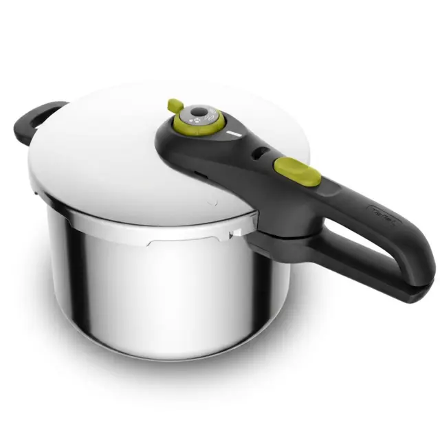 Tefal Secure 5 Neo - Olla a presión de 6L, Ahorro energético hasta 50%, cocción a presión, 2 programas, sistema seguridad 5 puntos, apto todas cocinas, apto lavavajillas