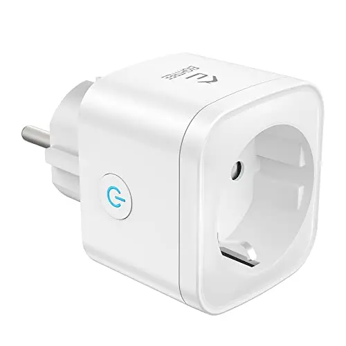 Enchufe Inteligente Alexa, Enchufe Wi-Fi Medidor Consumo, Tomada Inteligente Programable con Temporizador, Control Remoto por APP&Voz, Compatible con Alexa, Google Home y SmartThings, 16A 3680W, 1Pack