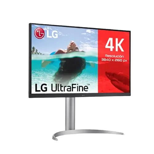 LG 27UQ850V-W - Monitor Ultrafine 4K UHD 27", (3840x2160), Nano IPS, 60Hz, HDR10, 5ms (GtG), DCI-P3, DisplayHDR 400, AMD FreeSync, USB-C, 2xHDMI, Inclinación/Altura/Pivote, Blanco/Plata