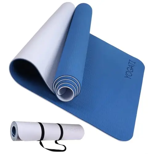 YOGATI® Esterilla Yoga Antideslizante | Colchoneta Gruesa Ideal para Fitness y Pilates | Esterilla Deporte para Ejercicio Diario | TPE Yoga Mat 183x61x0.6 cm
