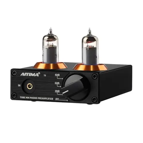 AIYIMA T3 Tube MM Phono Preamplifier Preamplificador de alta fidelidad con ganancia Preamplificadores de audio estéreo para tocadiscos Phono Audiophile/Record Player