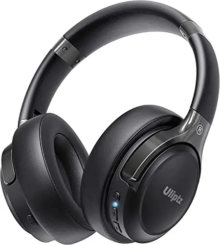 Uliptz Auriculares Inalámbricos Bluetooth, 65 Horas de Reproducción, 6 Modos de Sonido EQ, Auriculares Inalámbricos Diadema Estéreo HiFi con Micrófono, Audifonos Bluetooth 6.0 para PC/Teléfono