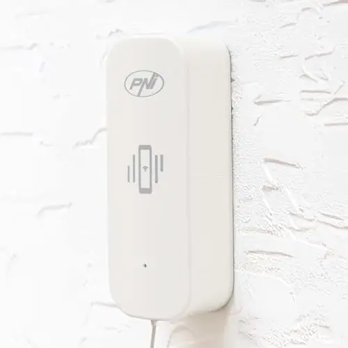 PNI SafeHouse HS501 Sensor de vibración con Wi-Fi, Compatible con la aplicación Tuya, Fuente de alimentación de 3 V