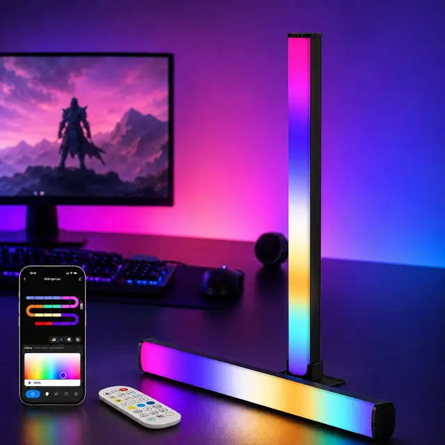 Barra de Luz LED RGB TV y Gaming 40cm – Sincronización Musical y Control por App para Iluminación y Decoración